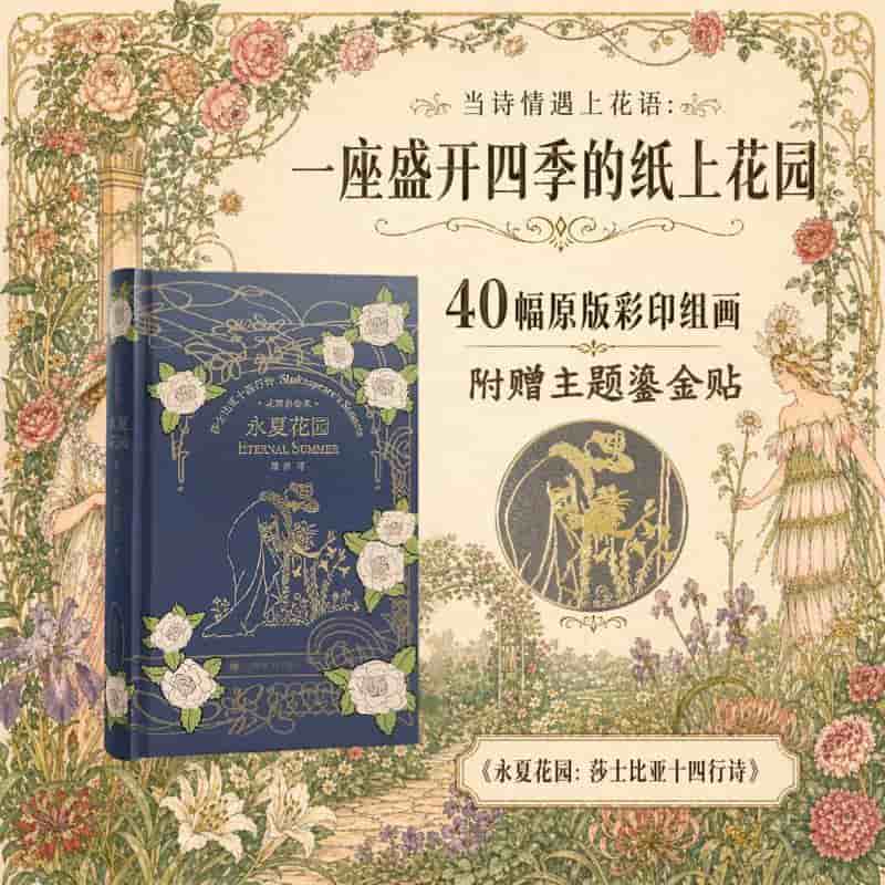 永夏花园—莎士比亚十四行诗—Shakespeare's sonnets—花园彩绘本